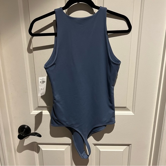 Abercrombie Seamless High Neck Tank Blue Bodysuit - Picture 2 of 4